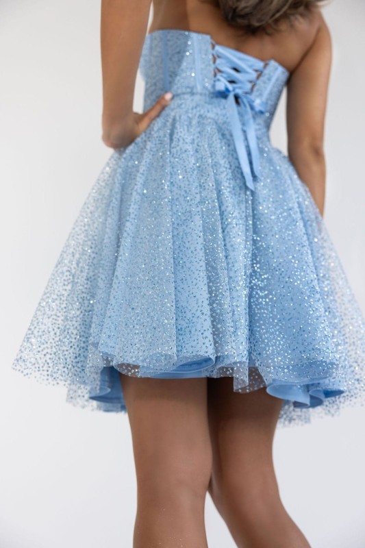 Gorset w kolorze baby blue - Szarecka.com