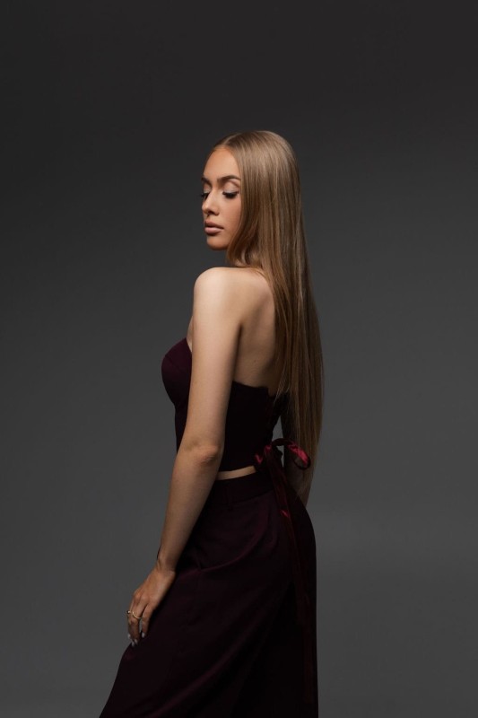 Burgundowy gorset - Szarecka.com