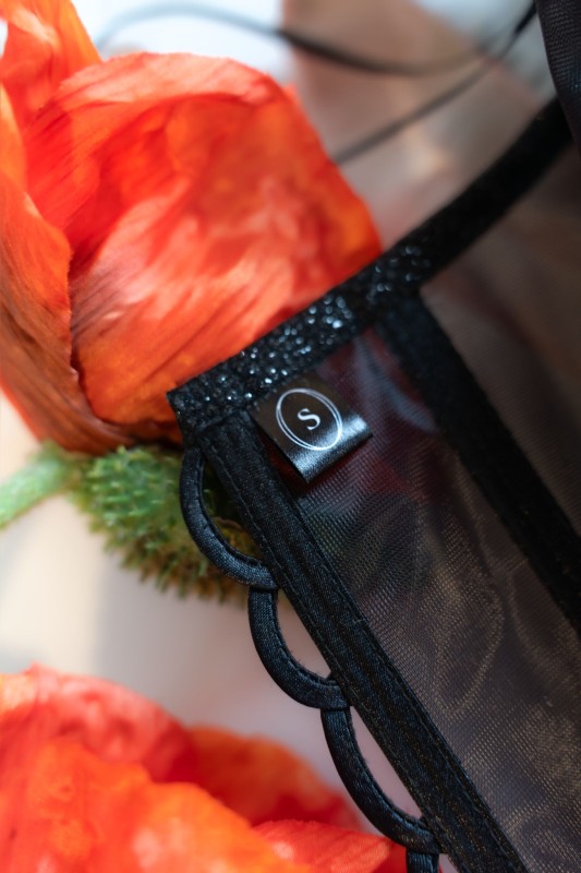 Gorset z brokatowa lamówką - Szarecka.com