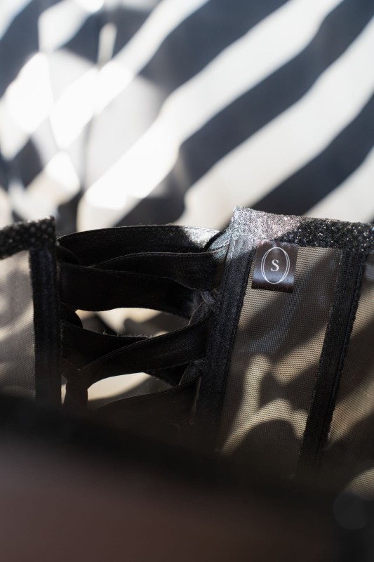 Gorset z brokatowa lamówką - Szarecka.com