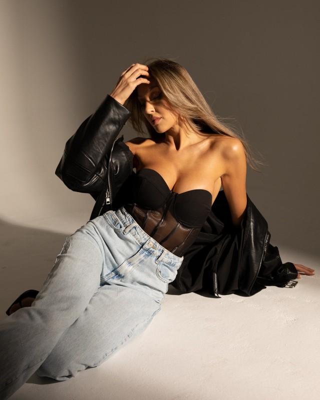 Długi gorset mesh z siatki gorseciarskiej - szarecka.com