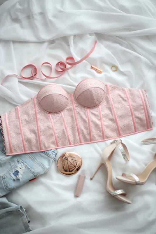 Różowy gorset Sylvia mini - szarecka.com