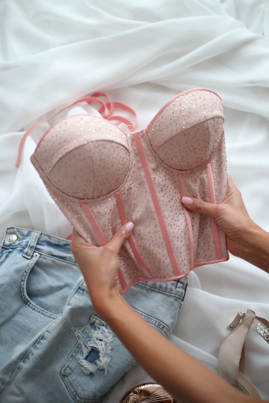 Różowy gorset Sylvia - szarecka.com